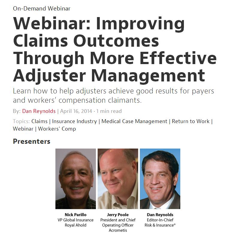 Webinar Offers a Refreshing Perspective on Solutions to Problems Some WC Payers Face